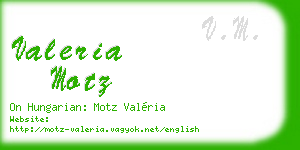 valeria motz business card